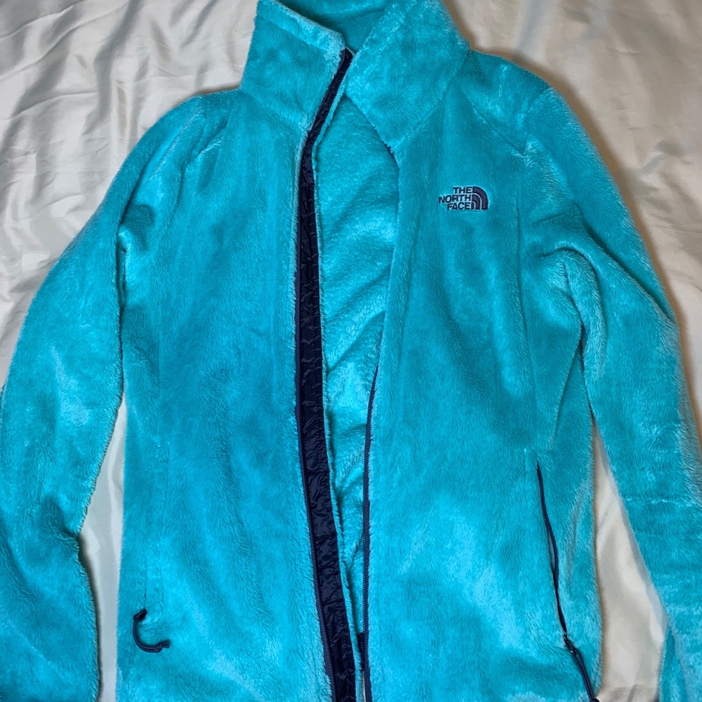 Fuzzy North Face jacket